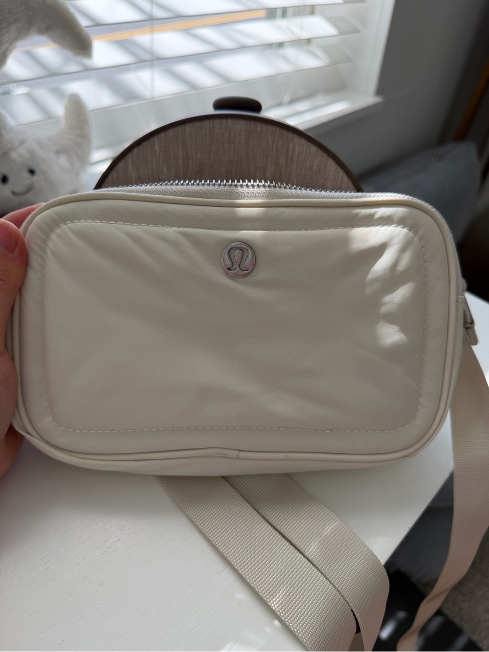 Lululemon Cream Crossbody Camera Bag